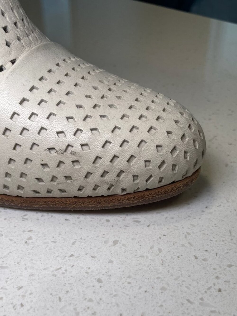 Rag & Bone Womens’ Margot Perforated White Leather Booties - Size 40 - Picture 3 of 9